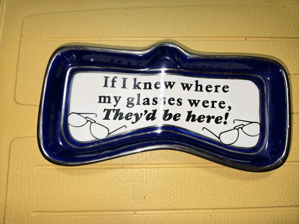 Ganz Ceramic Eyeglasses Sunglasses Holder Tray Funny Novelty Vanity Desk Gift